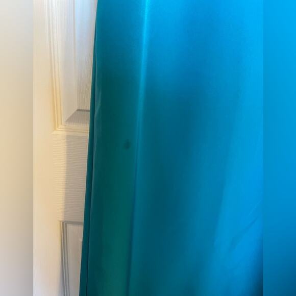 Beautiful Black W/ Tropical Flowers Blazer & Blue Short Sleeve Maxi Dress XL - Picture 3 of 7